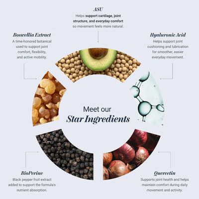 Synocell Joint Support with ASU, Quercetin, Boswellia & Hyaluronic Acid